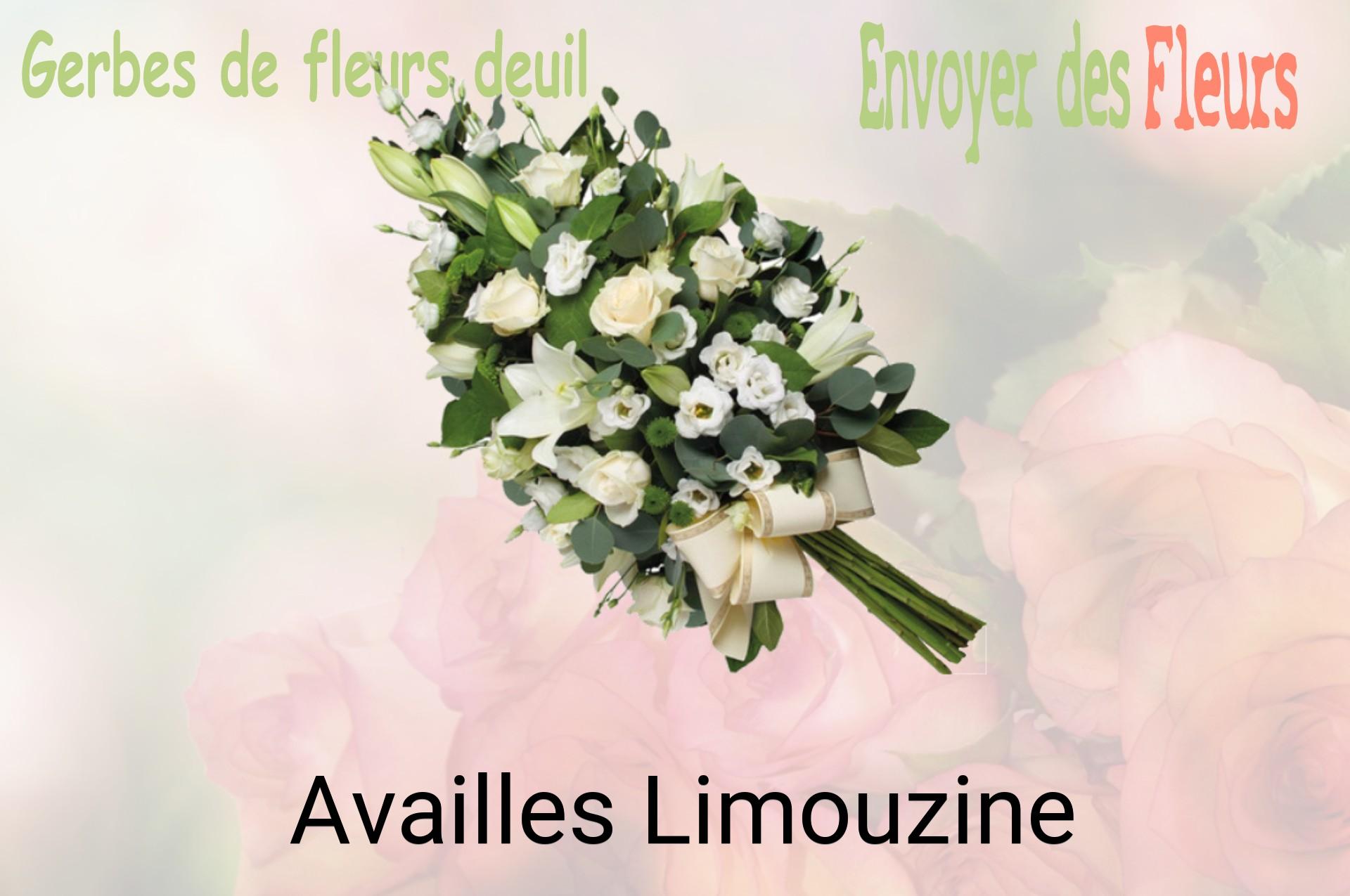 Gerbe de fleurs de deuil livrée à Availles-Limouzine